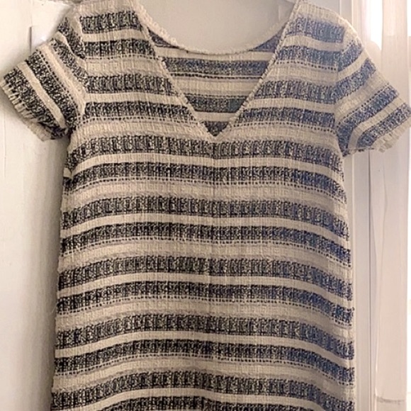 Zara Tweed Fringe Shift Dress. - Picture 6 of 9